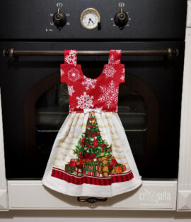Prosop decorativ de bucătărie - Model Brad de Crăciun